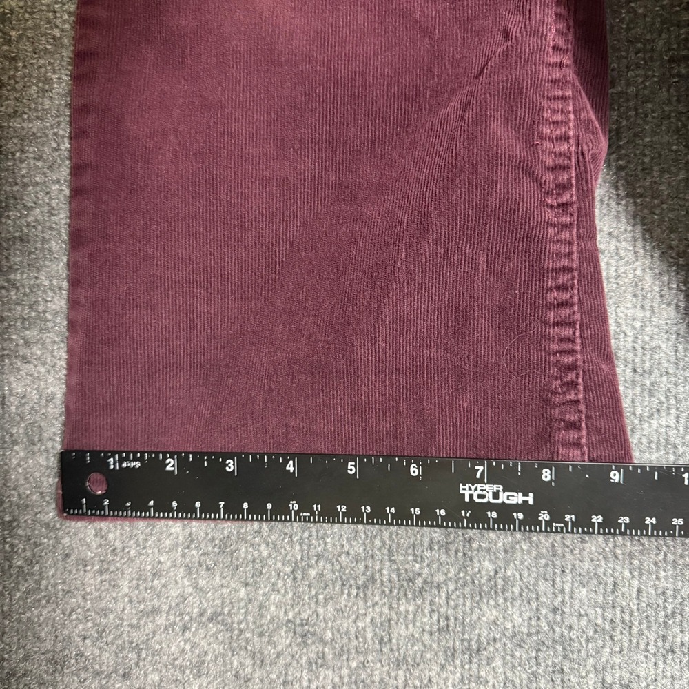 American Eagle Pants Womens 8 Burgundy Corduroy Flare Cotton Stretch Cords Retro - Picture 11 of 12
